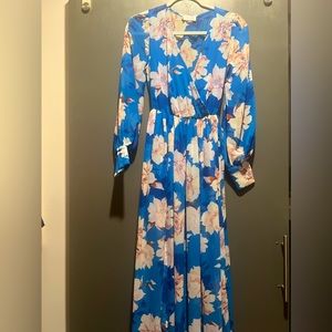 Blue Floral Maxi Dress